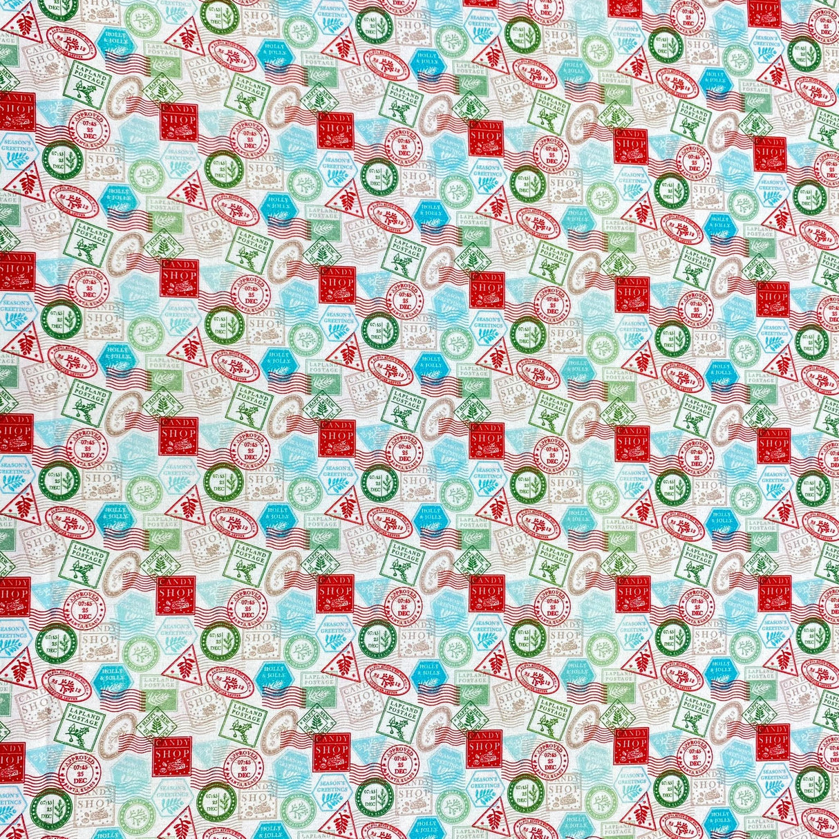 Pound A Metre Per Metre Per Metre Digitally Printed Christmas 100% Cotton- 45" Wide (Letter)