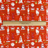 Pound A Metre Per Metre Per Metre Digitally Printed  Christmas 100% Cotton- 45" Wide (Santa)