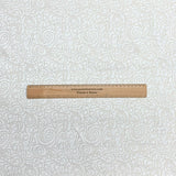 Pound A Metre Per Metre Per Metre Digitally Printed Gold Foil Christmas 100% Cotton- 45" Wide (White Swirl)