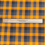 Pound A Metre Per Metre Per Metre Digitally Printed  Halloween 100% Cotton- 45" Wide (Checks Orange & Black)