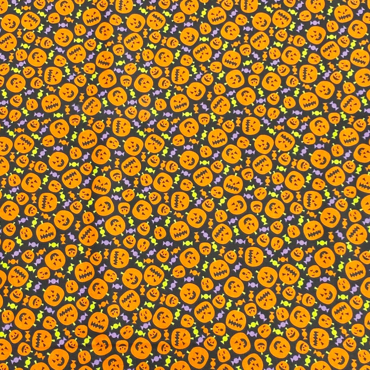 Pound A Metre Per Metre Per Metre Digitally Printed  Halloween 100% Cotton- 45" Wide (Halloween)