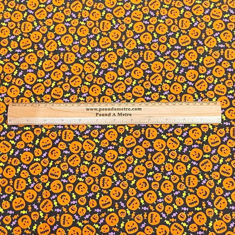 Pound A Metre Per Metre Per Metre Digitally Printed  Halloween 100% Cotton- 45" Wide (Halloween)