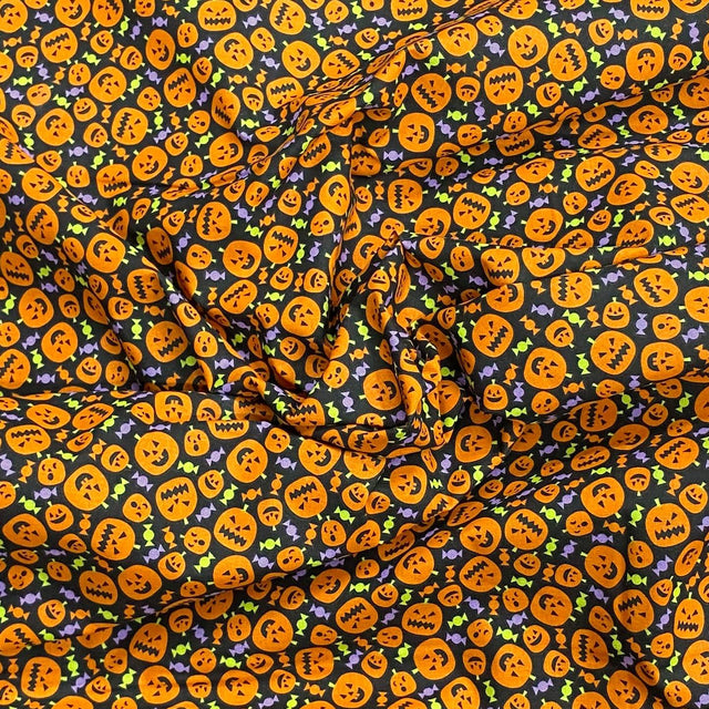 Pound A Metre Per Metre Per Metre Digitally Printed  Halloween 100% Cotton- 45" Wide (Halloween)