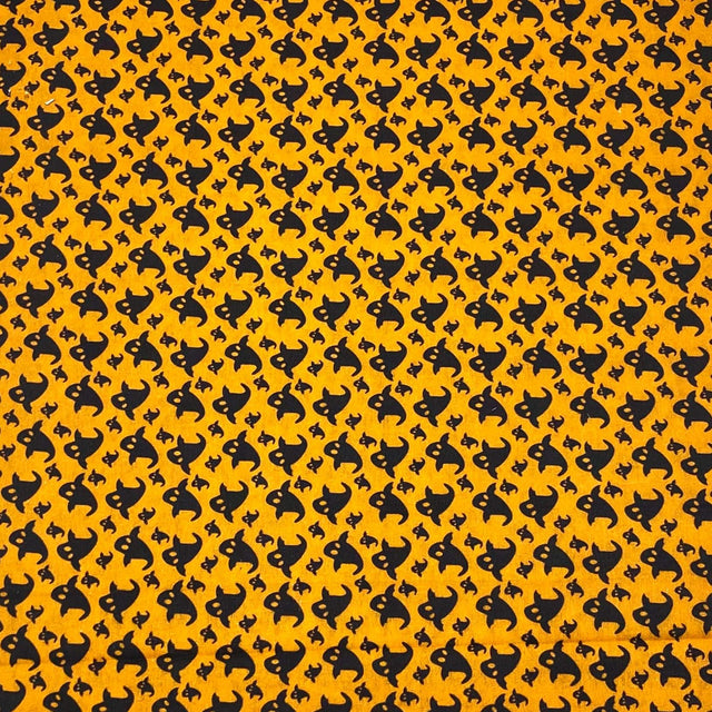 Pound A Metre Per Metre Per Metre Digitally Printed Halloween 100% Cotton- 45" Wide (Night)