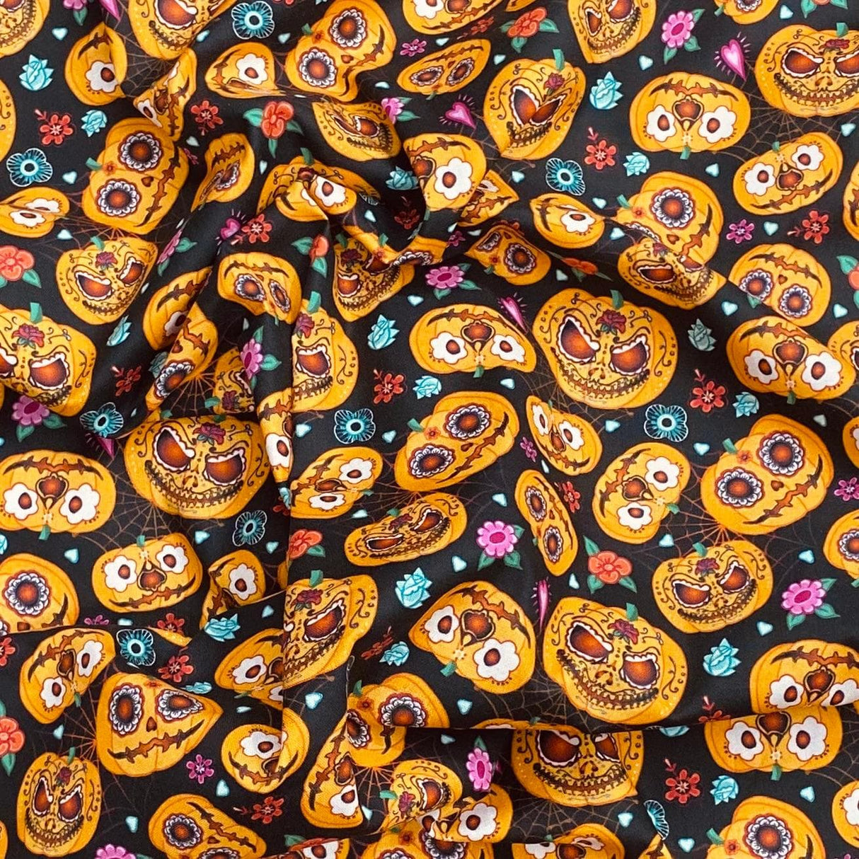 Pound A Metre Per Metre Per Metre Digitally Printed  Halloween 100% Cotton- 45" Wide ()