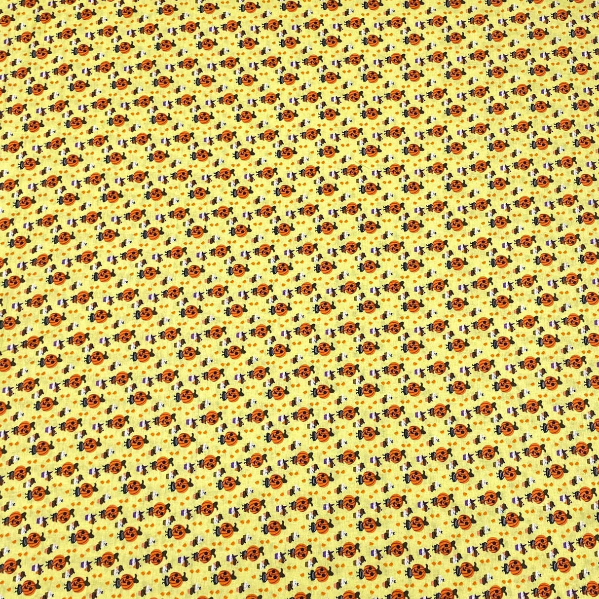 Pound A Metre Per Metre Per Metre Digitally Printed Halloween 100% Cotton- 45" Wide (Pumpkin)