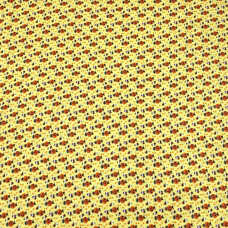 Pound A Metre Per Metre Per Metre Digitally Printed Halloween 100% Cotton- 45" Wide (Pumpkin)