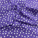 Pound A Metre Per Metre Per Metre Digitally Printed  Halloween 100% Cotton- 45" Wide (Purple Ghost)