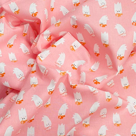 Pound A Metre Per Metre Per Metre Digitally Printed  Halloween 100% Cotton- 45" Wide (Salmon Ghost)