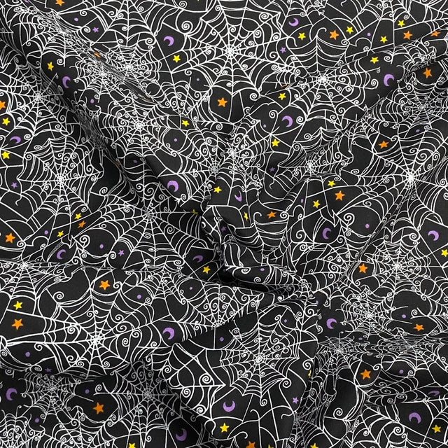 Pound A Metre Per Metre Per Metre Digitally Printed  Halloween 100% Cotton- 45" Wide (Web)