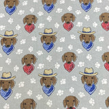 Pound A Metre Per Metre High Quality Brushed Cotton - 45" Wide (American Dog)
