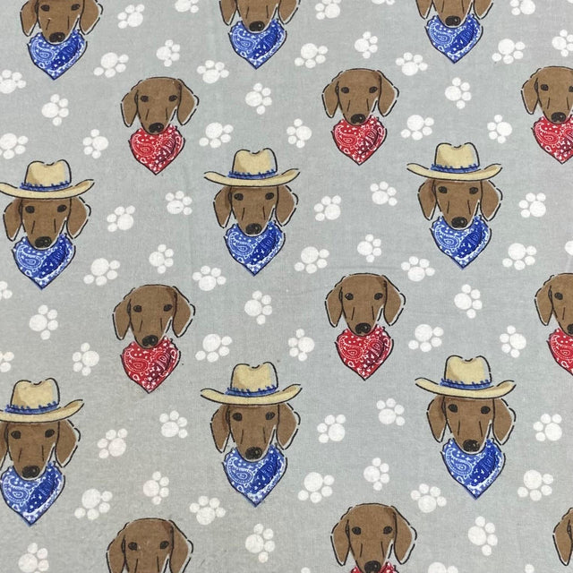 Pound A Metre Per Metre High Quality Brushed Cotton - 45" Wide (American Dog)