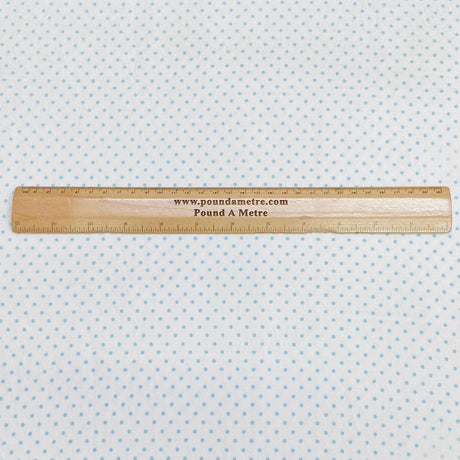 Pound A Metre Per Metre High Quality Brushed Cotton - 45" Wide (Blue Polka)