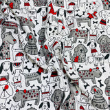 Pound A Metre Per Metre Per Metre High Quality Brushed Cotton - 45" Wide (Christmas Dog)