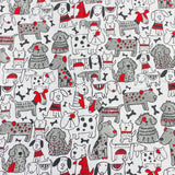 Pound A Metre Per Metre Per Metre High Quality Brushed Cotton - 45" Wide (Christmas Dog)