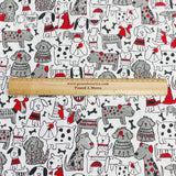 Pound A Metre Per Metre Per Metre High Quality Brushed Cotton - 45" Wide (Christmas Dog)