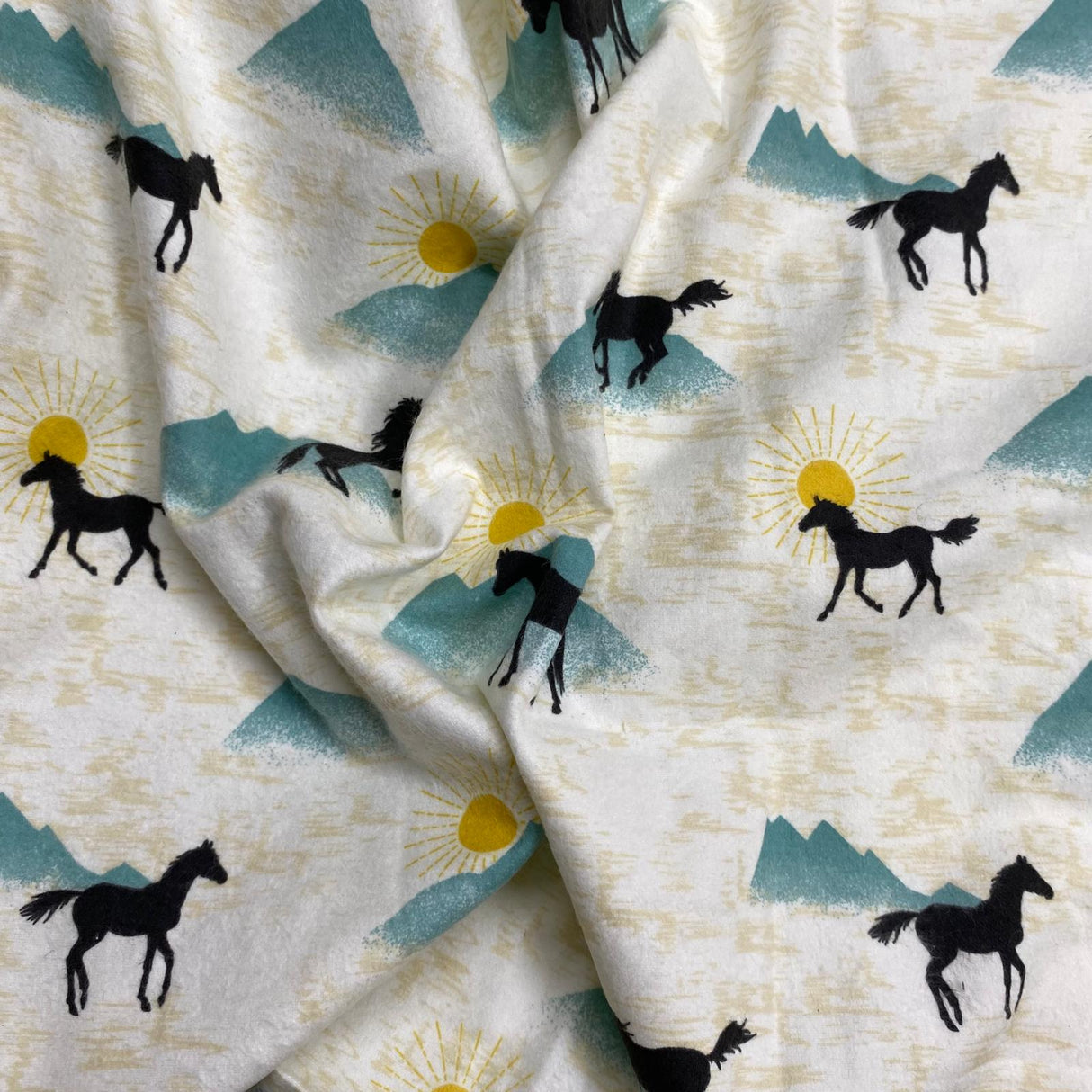Pound A Metre Per Metre High Quality Brushed Cotton - 45" Wide (Horse)