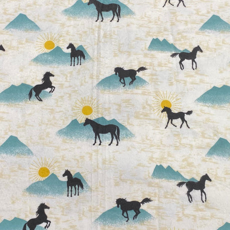 Pound A Metre Per Metre High Quality Brushed Cotton - 45" Wide (Horse)
