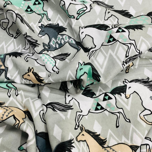 Pound A Metre Per Metre High Quality Brushed Cotton - 45" Wide (Horse)