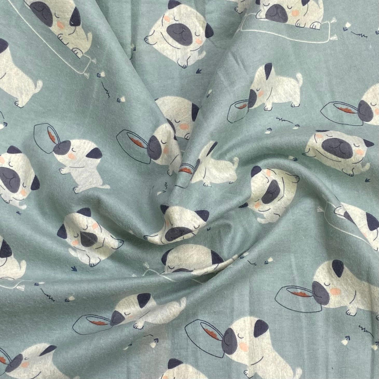 Pound A Metre Per Metre High Quality Brushed Cotton - 45" Wide (Lazy Dog)