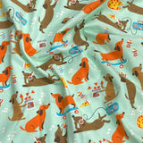 Pound A Metre Per Metre Per Metre High Quality Brushed Cotton - 45" Wide (Mint Dog)