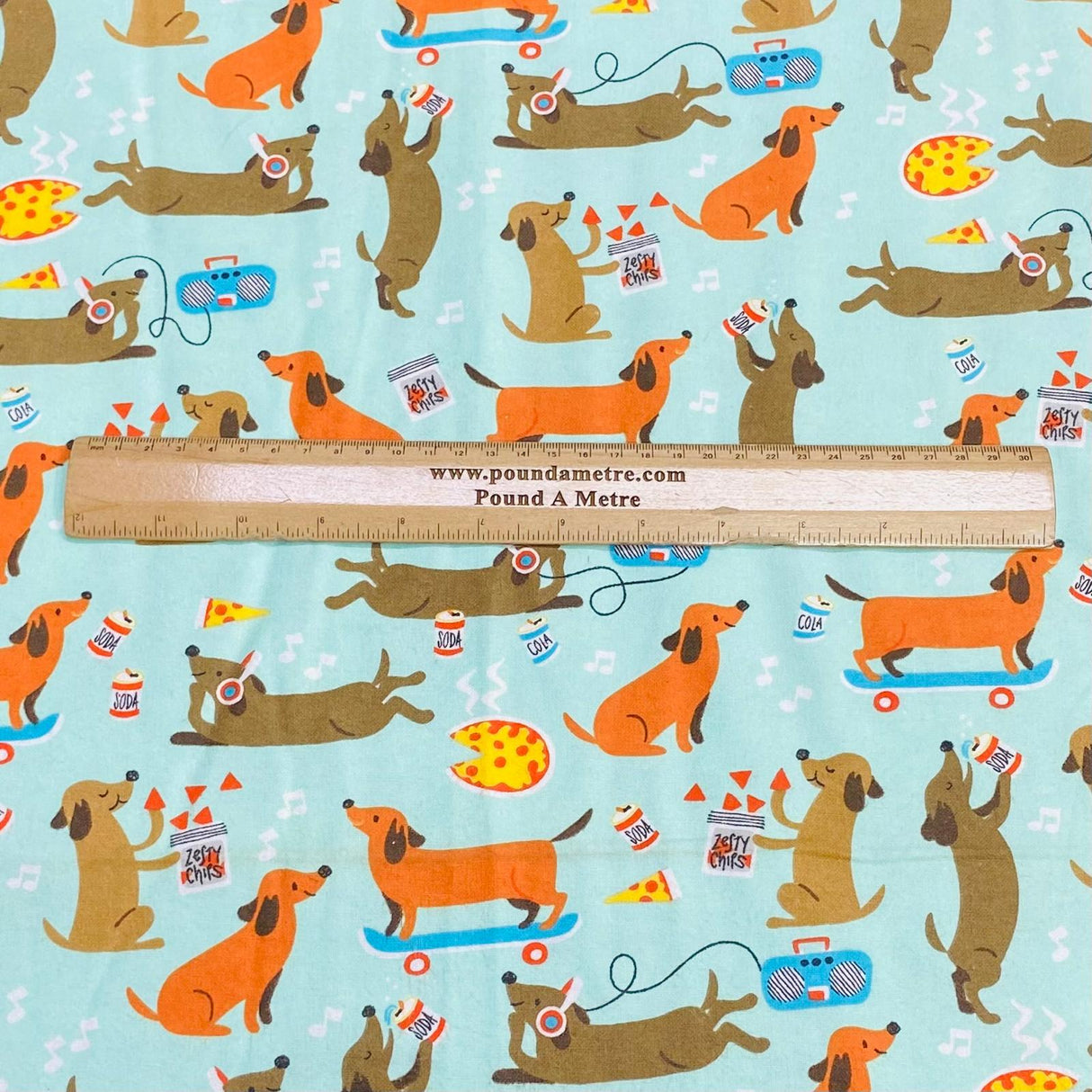 Pound A Metre Per Metre Per Metre High Quality Brushed Cotton - 45" Wide (Mint Dog)