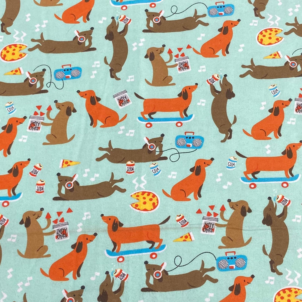 Pound A Metre Per Metre Per Metre High Quality Brushed Cotton - 45" Wide (Mint Dog)