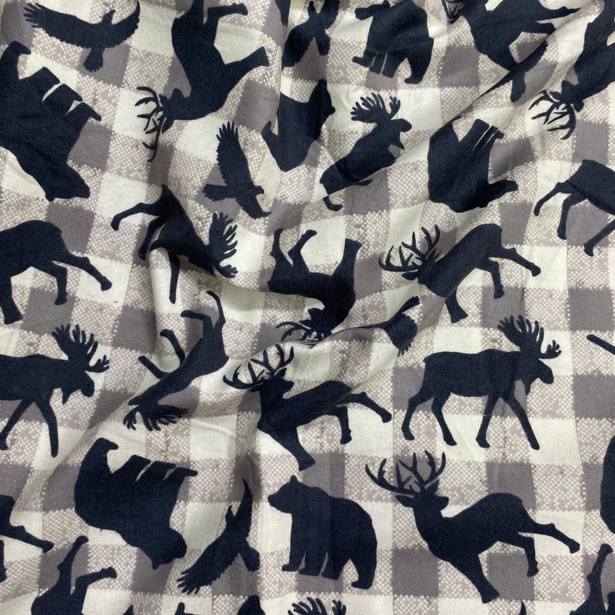 Pound A Metre Per Metre High Quality Brushed Cotton - 45" Wide (Moose & Bear)
