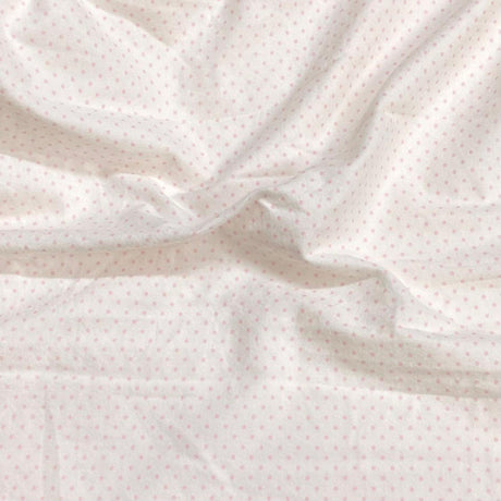 Pound A Metre Per Metre High Quality Brushed Cotton - 45" Wide (Pink Polka)