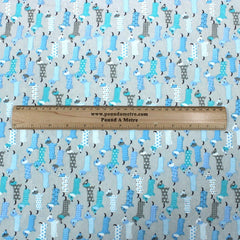 Per Metre High Quality Joann Brushed Cotton - 45" Wide (Sausage Dogs) - Pound A Metre