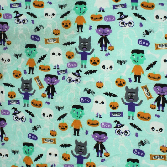 Per Metre High Quality Joann Brushed Cotton - 45" Wide (Scary) - Pound A Metre