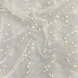 Pound A Metre Per Metre Luxurious Beads On Mesh - 55" wide (Ivory)
