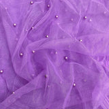 Pound A Metre Per Metre Luxurious Beads On Mesh - 55" wide (Lilac)