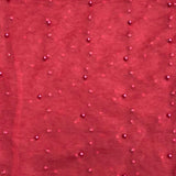 Pound A Metre Per Metre Luxurious Beads On Mesh - 55" wide (Maroon)