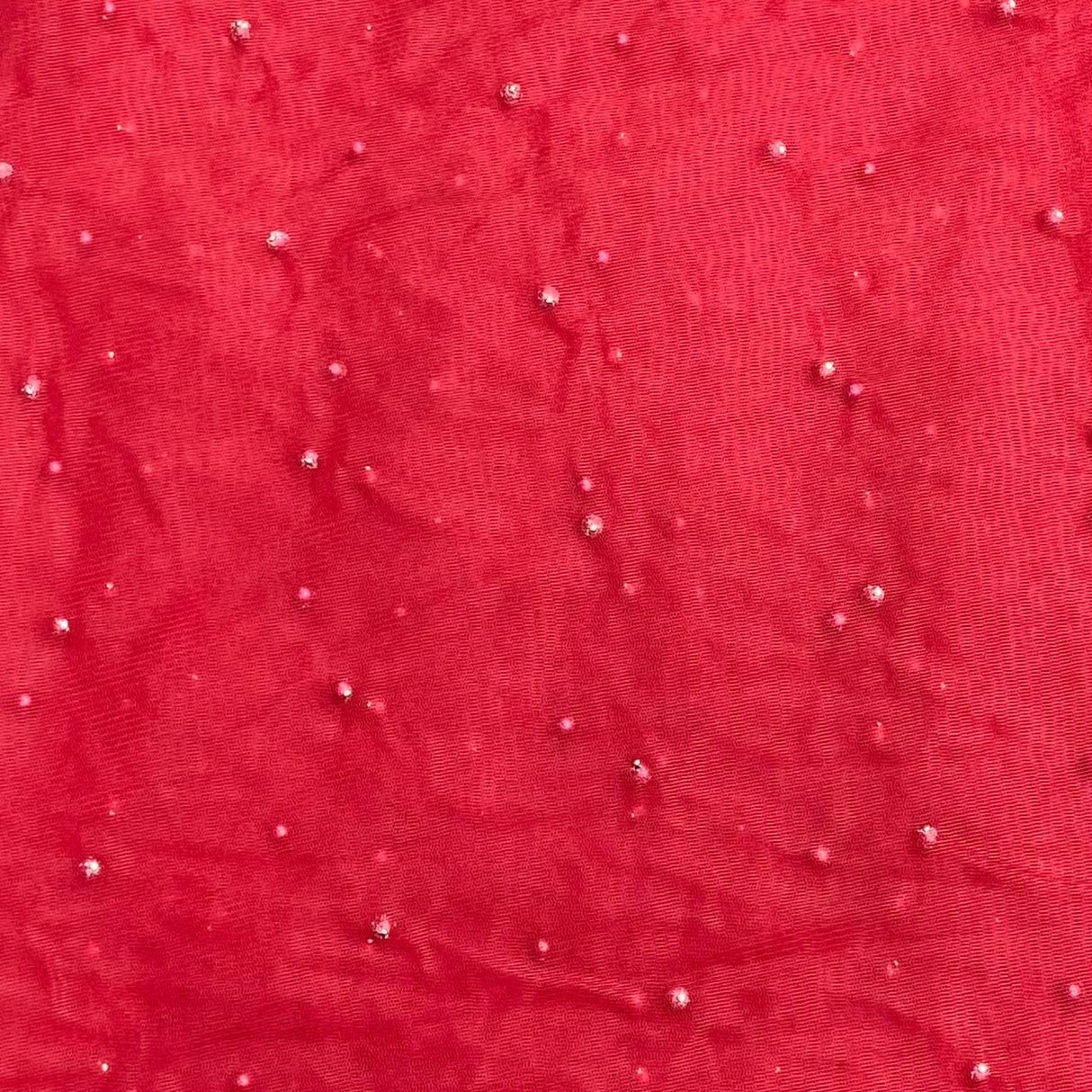 Pound A Metre Per Metre Luxurious Beads On Mesh - 55" wide (Red)