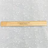 Pound A Metre Per Metre Luxurious Beads On Mesh - 55" wide (White)