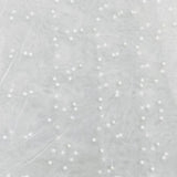 Pound A Metre Per Metre Luxurious Beads On Mesh - 55" wide (White)