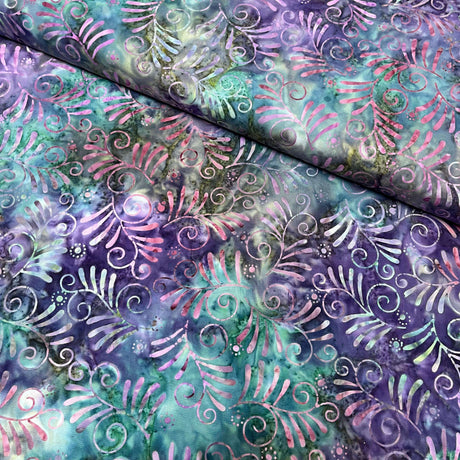 Pound A Metre Per Metre Luxurious Quality 100% Indian Cotton Batik - 45" Wide (Aqua)
