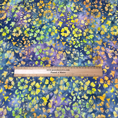 Pound A Metre Per Metre Luxurious Quality 100% Indian Cotton Batik - 45" Wide (Bouquet)