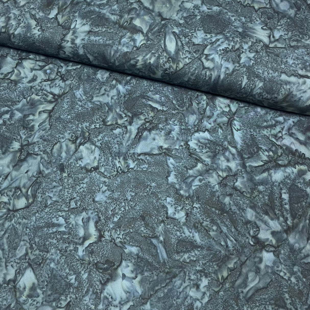 Pound A Metre Per Metre Luxurious Quality 100% Indian Cotton Batik - 45" Wide (Charcoal)