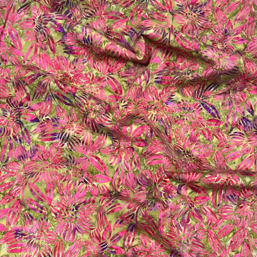 Pound A Metre Per Metre Luxurious Quality 100% Indian Cotton Batik - 45" Wide (Cherry)