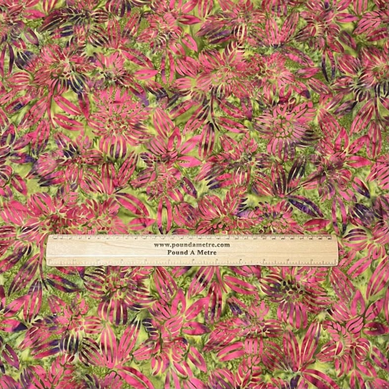 Pound A Metre Per Metre Luxurious Quality 100% Indian Cotton Batik - 45" Wide (Cherry)