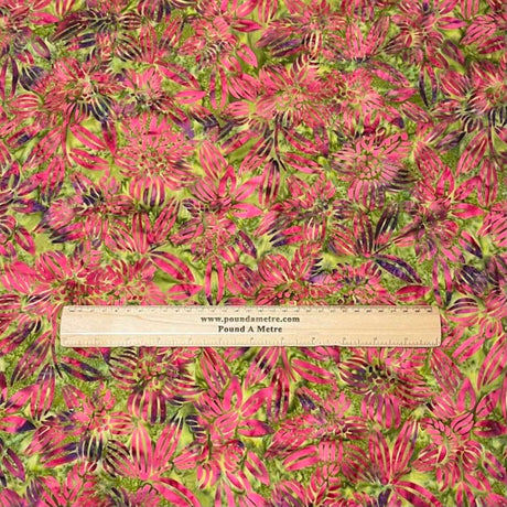 Pound A Metre Per Metre Luxurious Quality 100% Indian Cotton Batik - 45" Wide (Cherry)