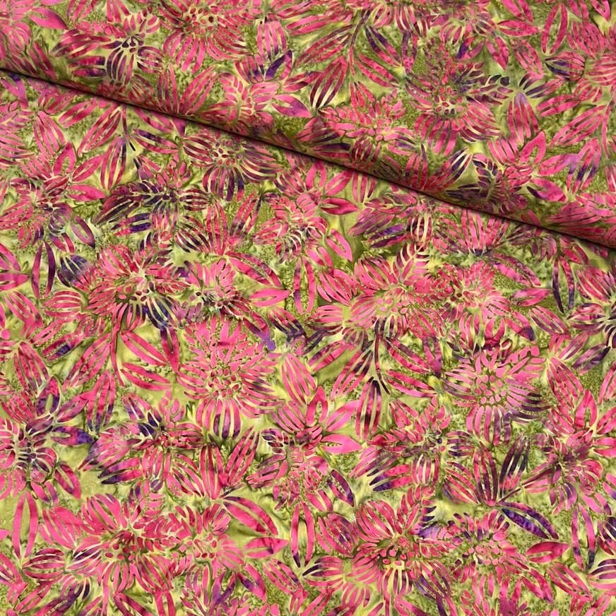 Pound A Metre Per Metre Luxurious Quality 100% Indian Cotton Batik - 45" Wide (Cherry)