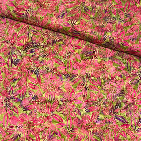 Pound A Metre Per Metre Luxurious Quality 100% Indian Cotton Batik - 45" Wide (Cherry)