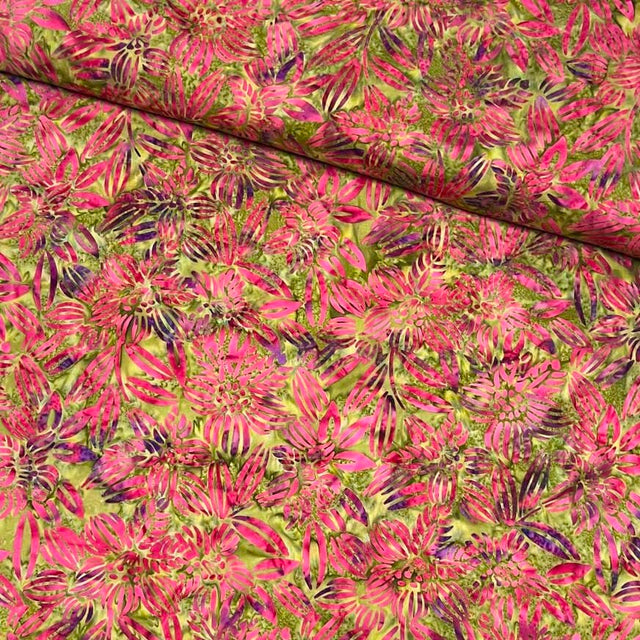 Pound A Metre Per Metre Luxurious Quality 100% Indian Cotton Batik - 45" Wide (Cherry)
