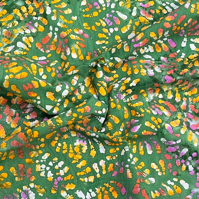 Pound A Metre Per Metre Luxurious Quality 100% Indian Cotton Batik - 45" Wide (Grass)