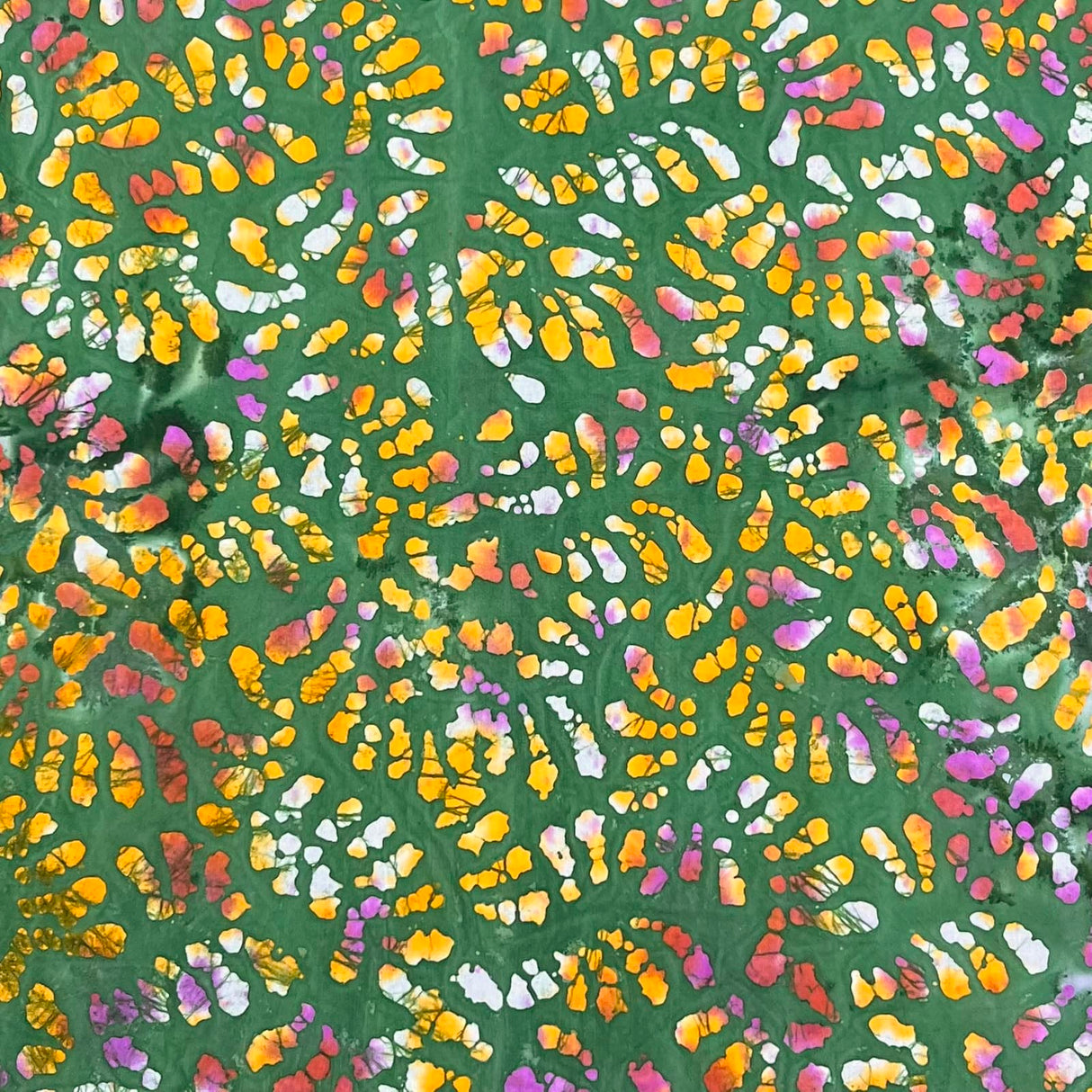 Pound A Metre Per Metre Luxurious Quality 100% Indian Cotton Batik - 45" Wide (Grass)