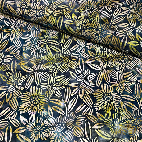 Pound A Metre Per Metre Luxurious Quality 100% Indian Cotton Batik - 45" Wide (Plants)