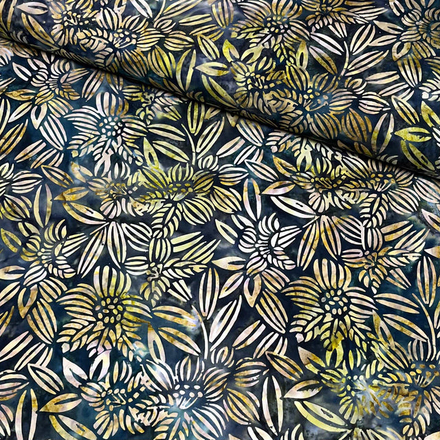 Pound A Metre Per Metre Luxurious Quality 100% Indian Cotton Batik - 45" Wide (Plants)